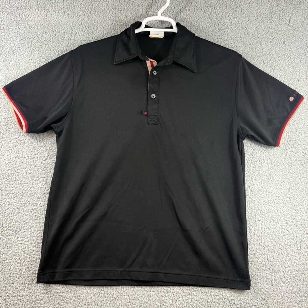 Burger King Polo Shirt Mens Medium Black Short Sleeve Employee Uniform Work Logo